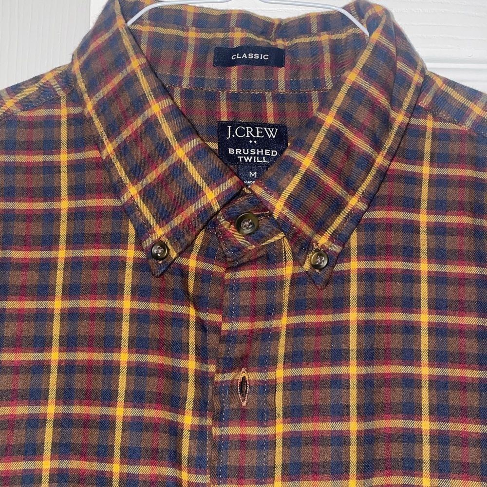 J Crew Brushed Twill Classic Men’s Button Down Shirt Size M